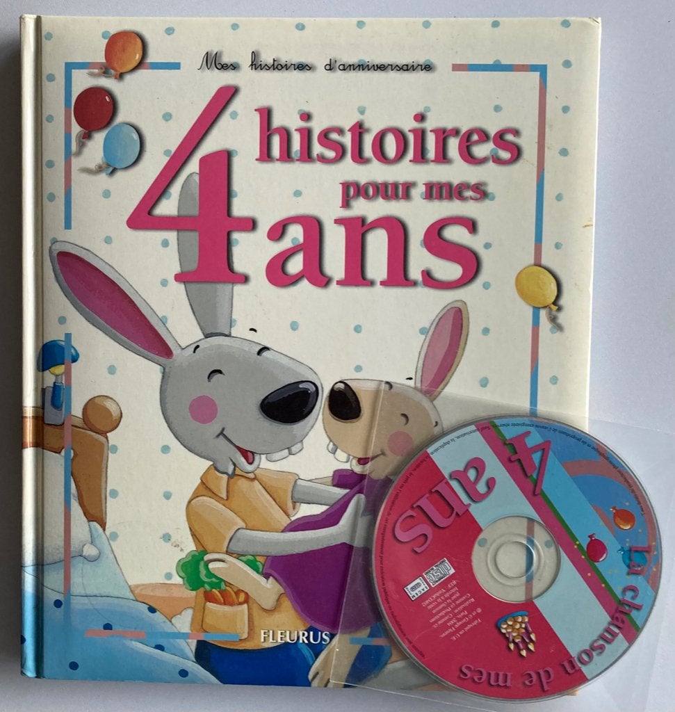 Livre-anniversaire : 4 histoires pour mes 4 ans - AVEC CD, Livres, Livres pour enfants | 4 ans et plus, Utilisé, Fiction général