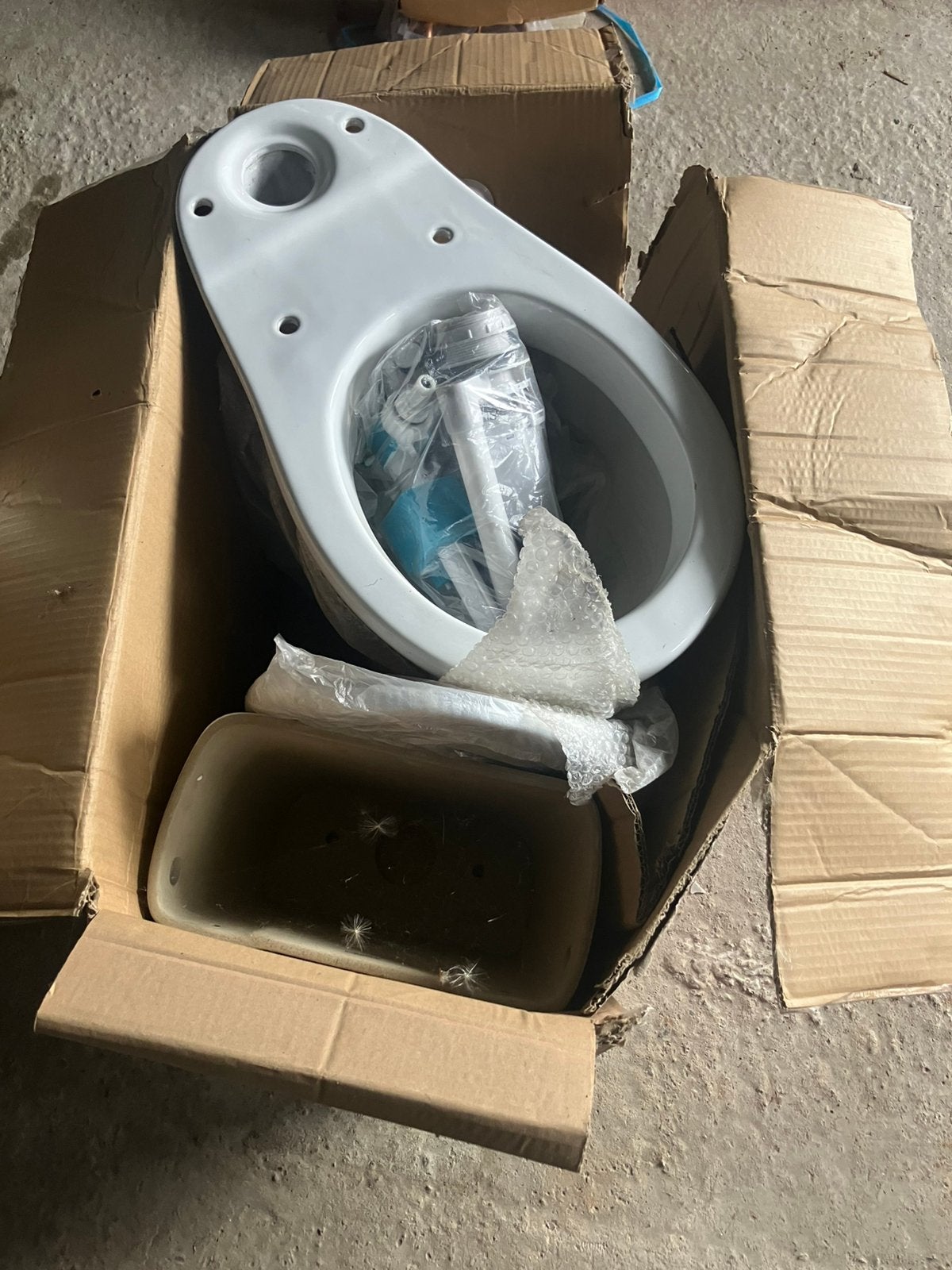Toilet duoblok vloeraansluiting, Doe-het-zelf en Bouw, Sanitair, Ophalen, Nieuw, Steen, Toilet