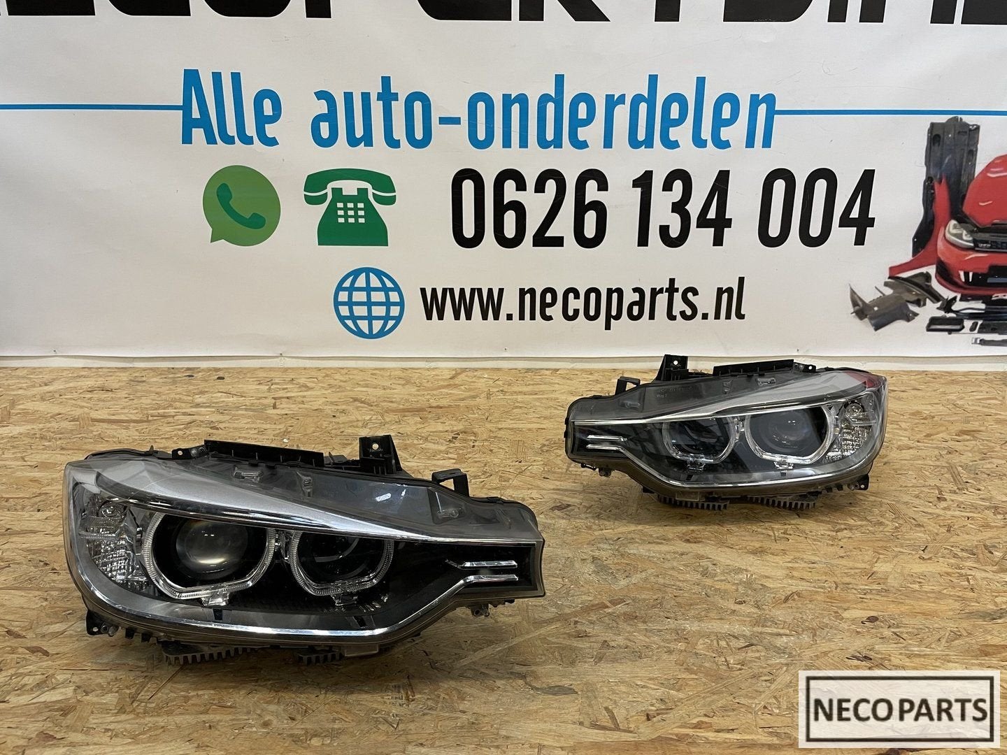 BMW 3 SERIE F30 F31 XENON LED KOPLAMPEN COMPLEET ORIGINEEL, Gebruikt, -, -, Ophalen of Verzenden