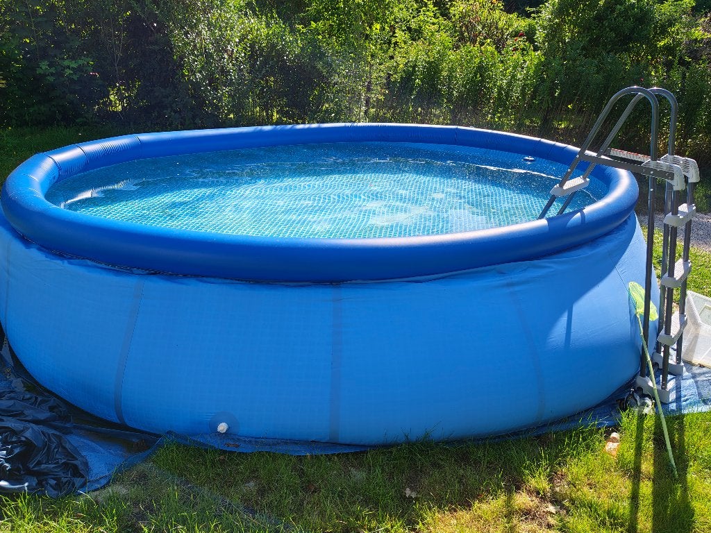 Piscine intex ronde 4M59 échelle et pompe, 300 cm ou plus, Rond, Enlèvement, Utilisé