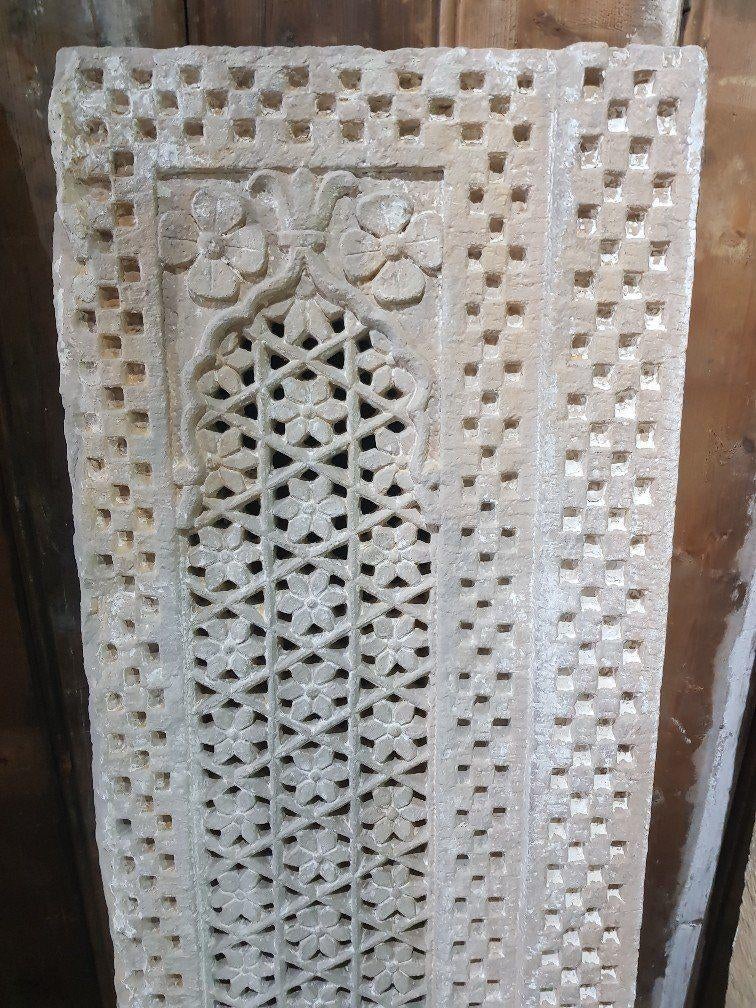 ZEER UNIEK; ANTIEK 18E-EEUWS JALI PANEEL - RAAM 47X142 CM, Ophalen