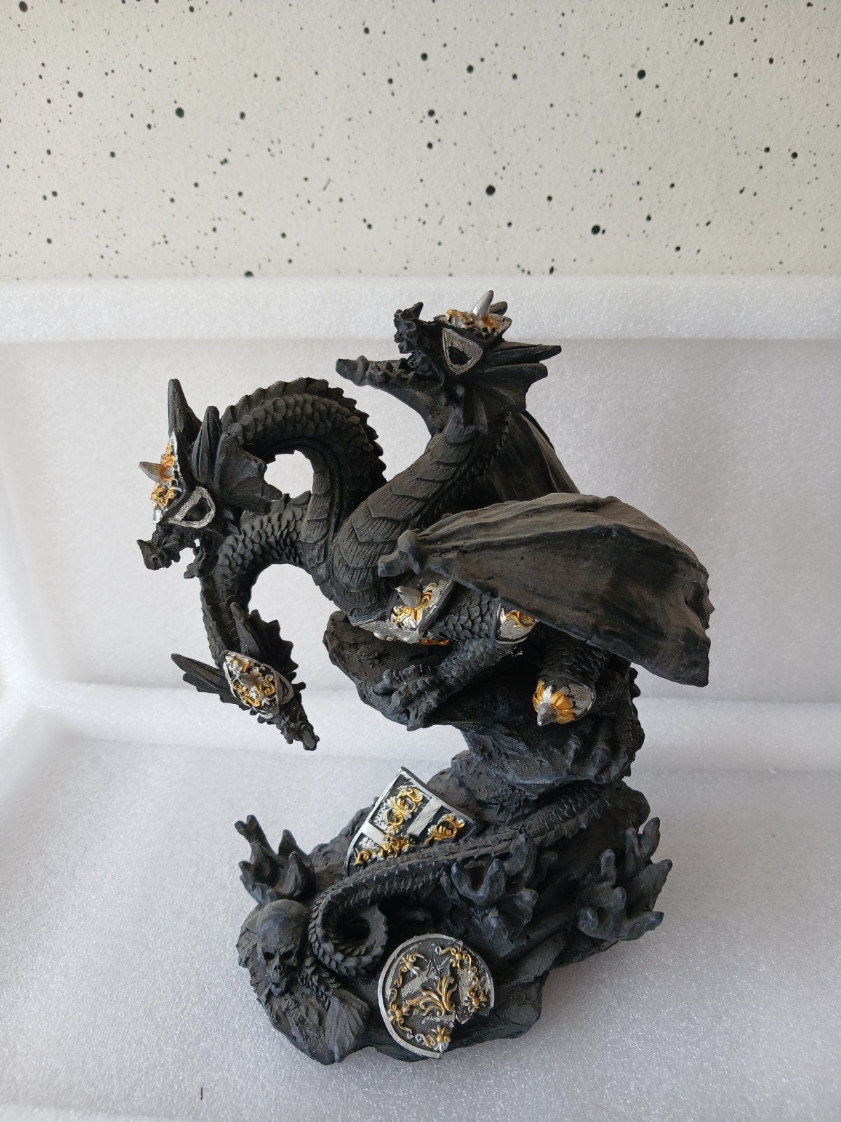 Gothische Driekoppige Hydra Draak Standbeeld, Ophalen, Zo goed als nieuw, Fantasy