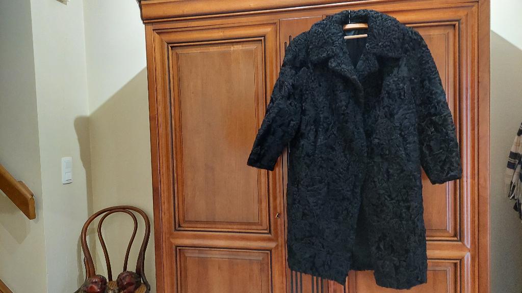 Mooie pelsmantel zwart, Kleding | Dames, Ophalen, Zo goed als nieuw, Zwart