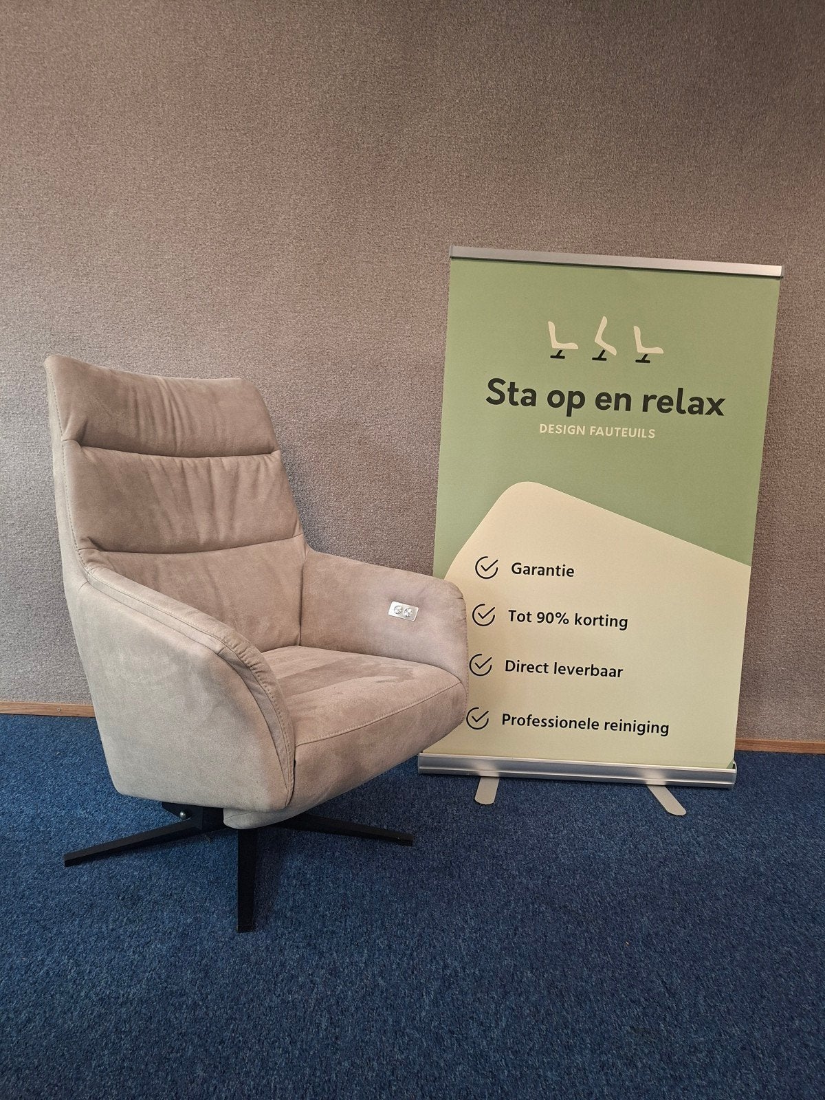 sta op relax Zetel Velderhof Als nieuw Extra luxe op accu, Ophalen of Verzenden