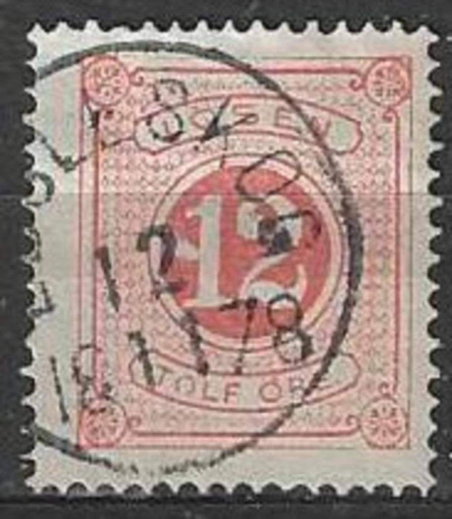 Zweden 1874 - Yvert 5 B TX - Takszegel - 12 ore (ST), Verzenden, Zweden, Gestempeld