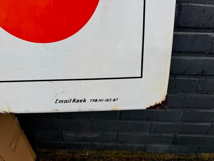 Vintage Mazda Emaille Reclamebord - Zeldzaam, Antiek en Kunst