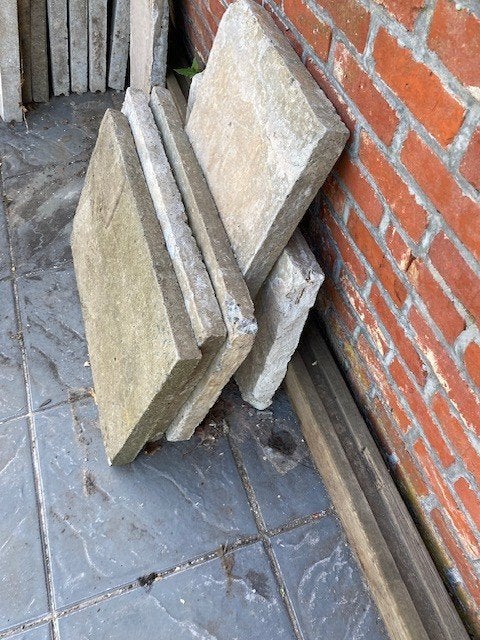 Betonnen platen 65cm x 40cm, Ophalen, Gebruikt, Overige materialen, 20 tot 50 mm