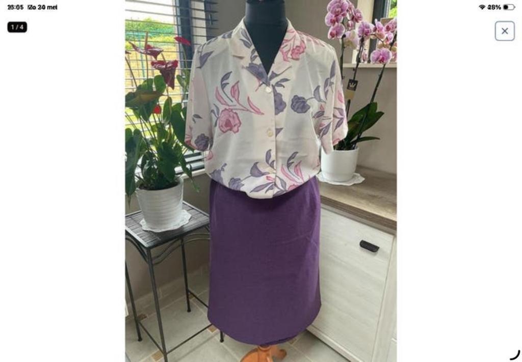 Paarse damesrok maat 48 M&S mode,bloes apart te koop, Tuin en Terras, Vuurkorven, Ophalen of Verzenden, Zo goed als nieuw