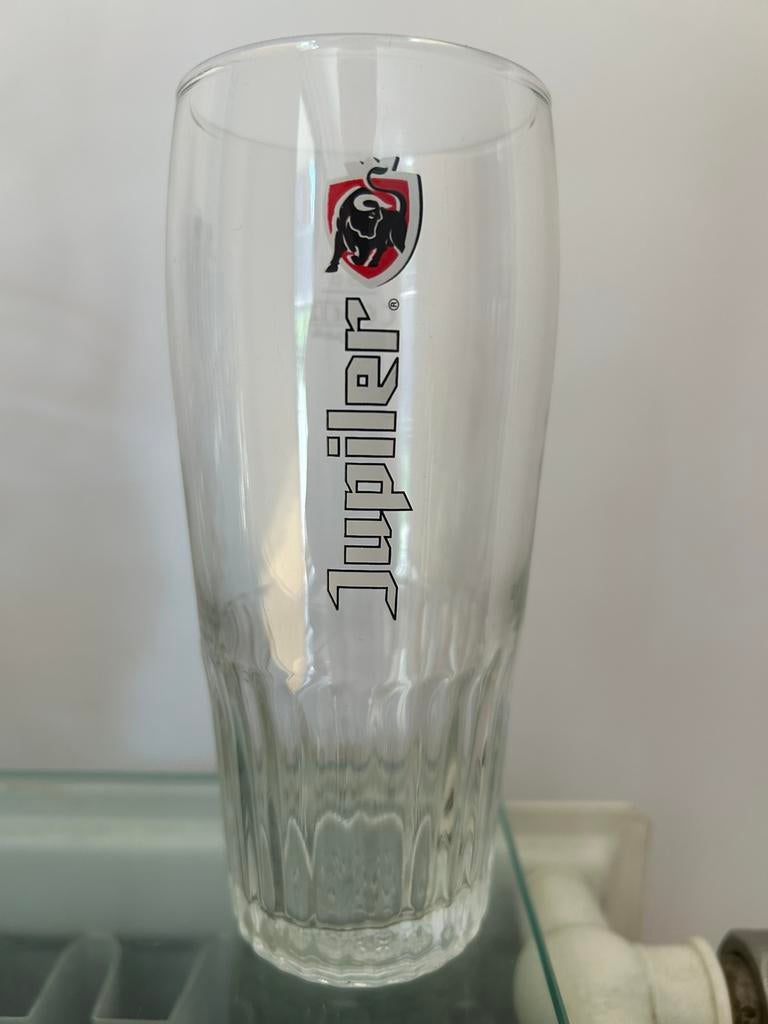 Petits verres à bière Jupiler à logo rouge 25cl, Enlèvement, Comme neuf, Jupiler