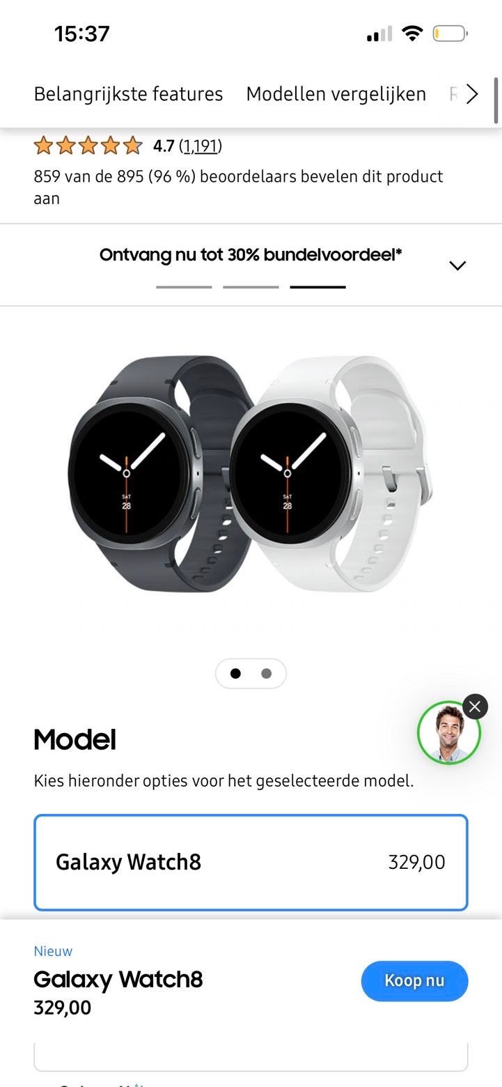 SAMSUNG Galaxy watch 8 splinter nieuw ongeopend in doos, Enlèvement ou Envoi, Neuf