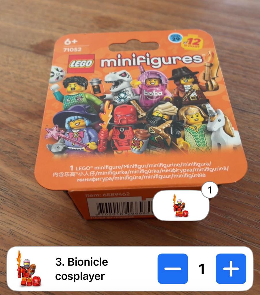 LEGO series 29 bionicle cosplayer 71052, Ophalen, Zo goed als nieuw