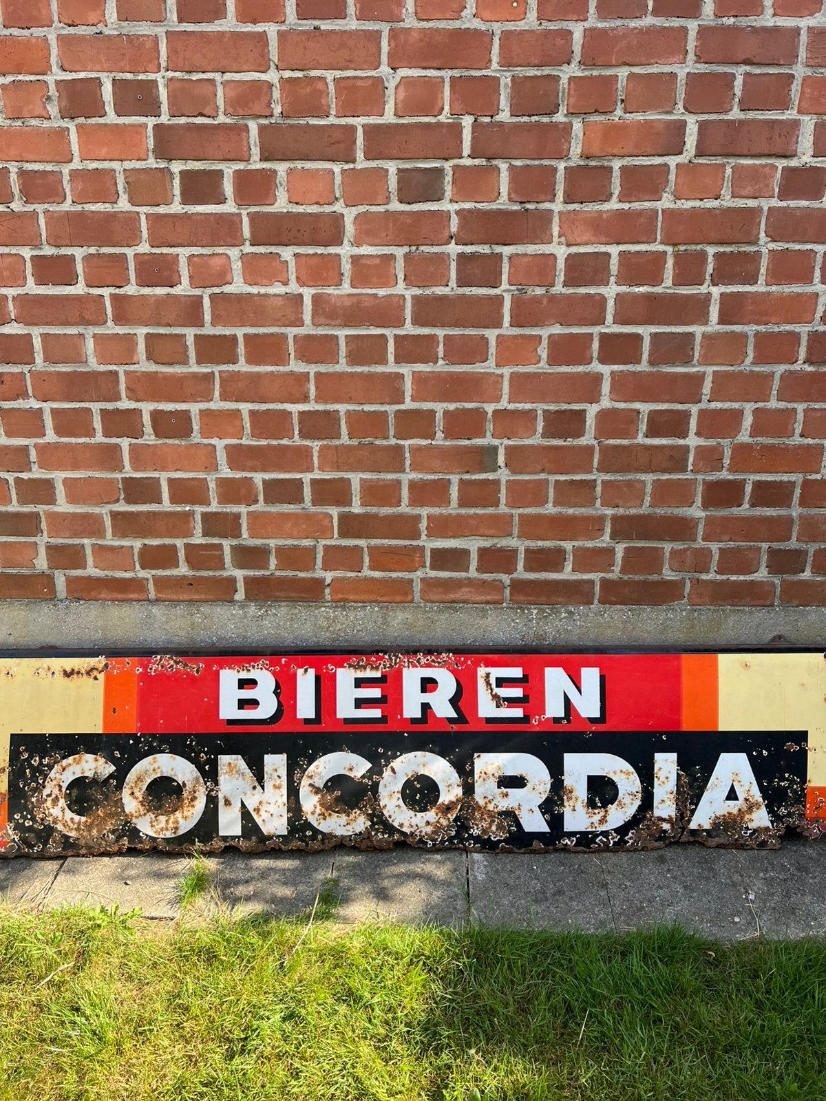 Panneau d'affichage en émail Concordia, Enlèvement, Panneau publicitaire