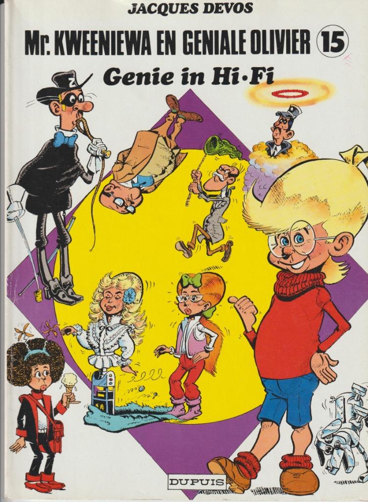 geniale olivier nr 15  Genie in Hi-fi  1ste en enige druk , Boeken, Eén stripboek, Ophalen of Verzenden, Zo goed als nieuw, Jacques Devos