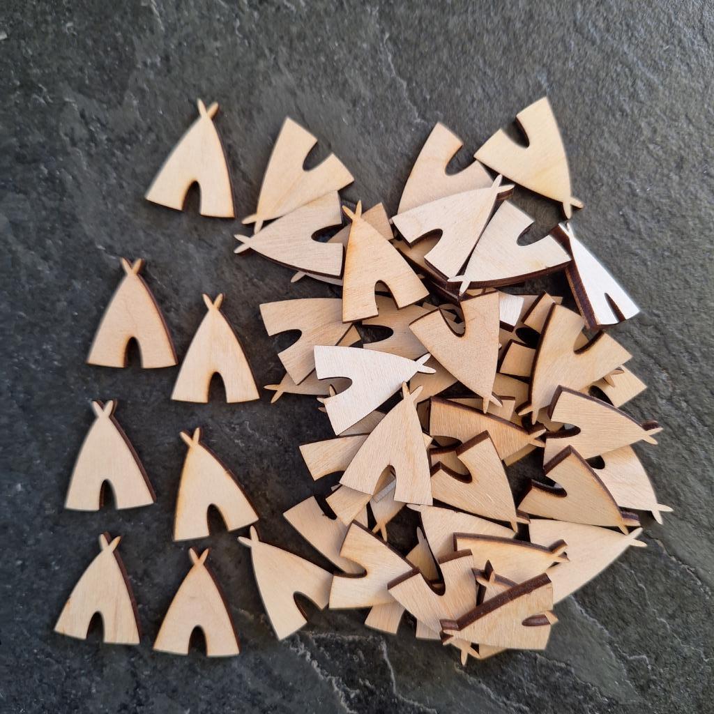 50 houten tipi-tentjes, Ophalen, Nieuw, Versiering