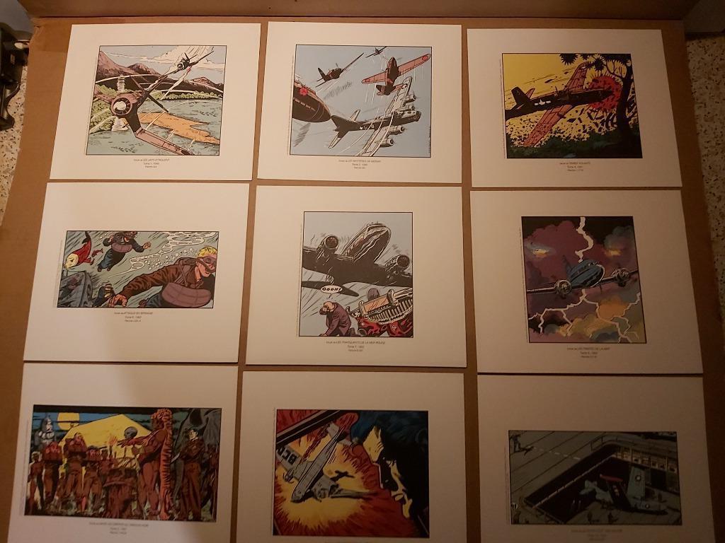 17 Herdrukte, stripboekplaat BUCK DANNY, Ophalen of Verzenden, Nieuw, Overige onderwerpen, Prent