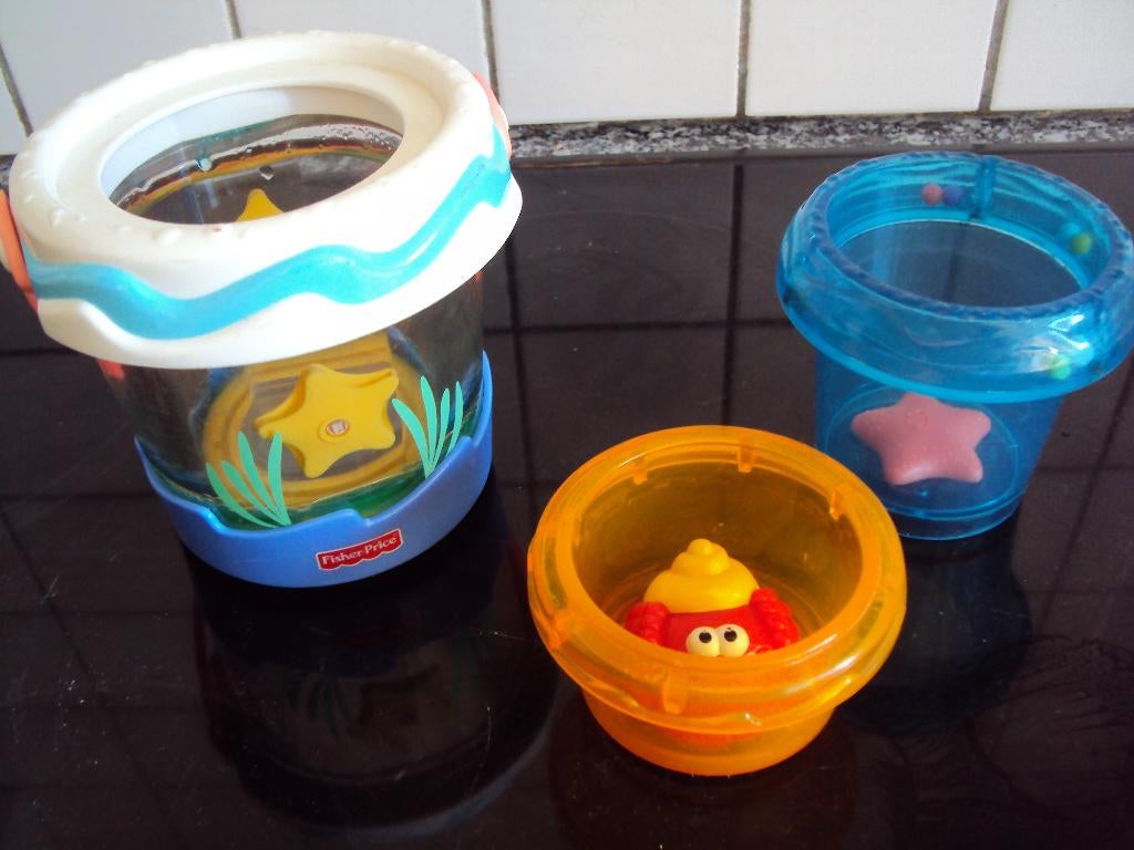 Fisher price, 3 leuke stapelemmertjes, Ophalen of Verzenden