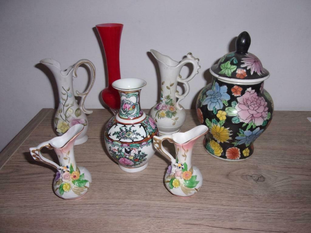 8 vazen NAAR KEUZE, Huis en Inrichting, Woonaccessoires | Vazen, Zo goed als nieuw, Rood, Glas, Ophalen of Verzenden