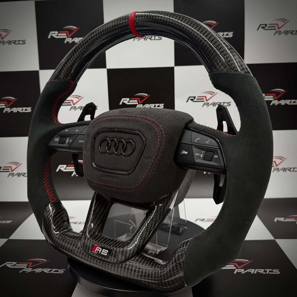 Audi stuur compleet upgrade S RS rood alcantara, Auto-onderdelen, Ophalen of Verzenden, Nieuw, Audi