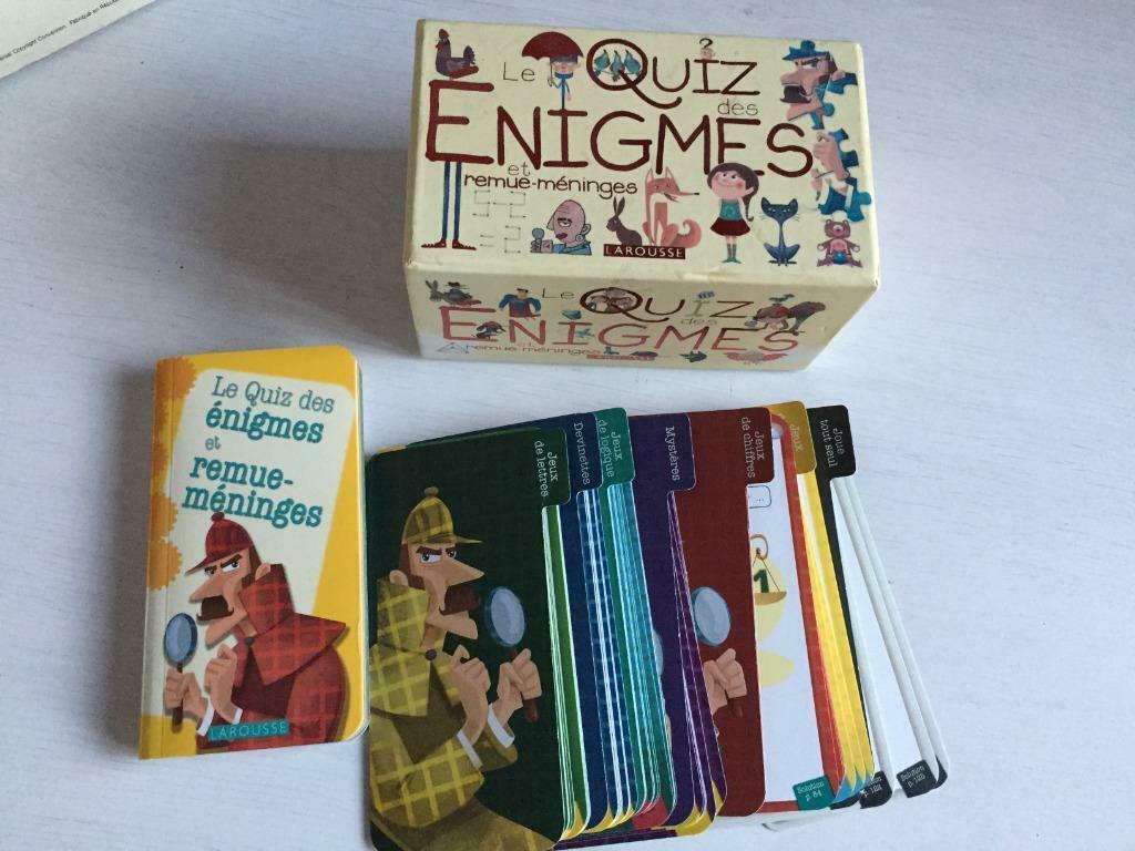 Le quiz des énigmes et remue-méninges, Enlèvement, Comme neuf, Garçon ou Fille
