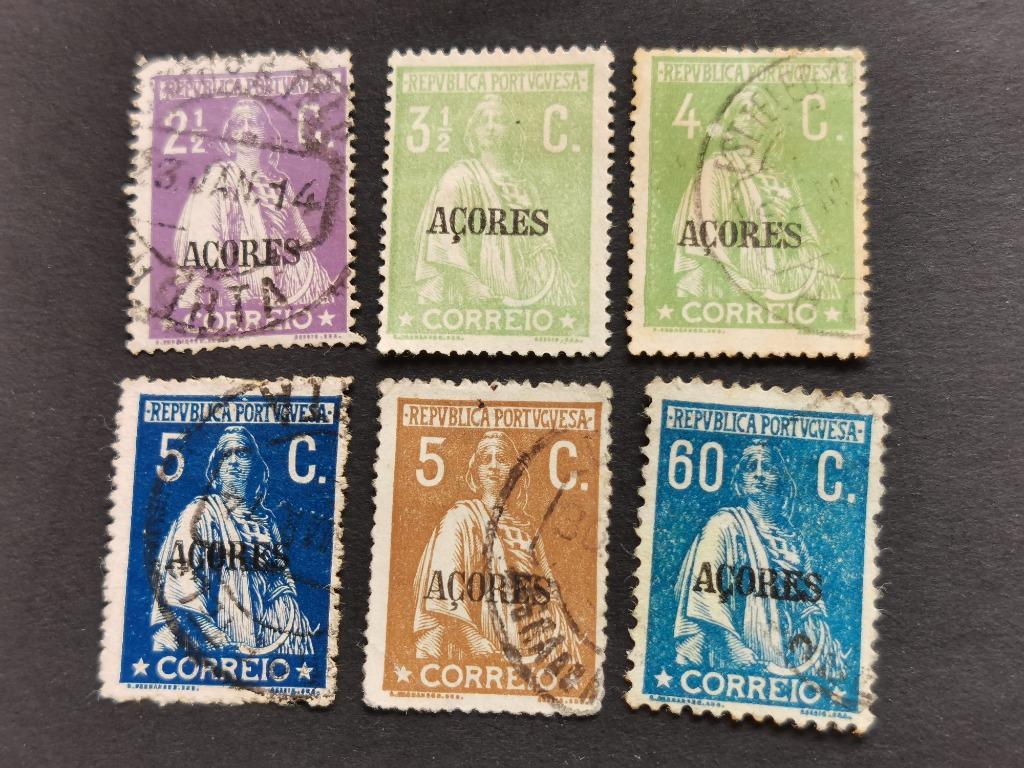 Azoren 1912 - Ceres met opdruk ACORES, Ophalen of Verzenden, Portugal, Gestempeld