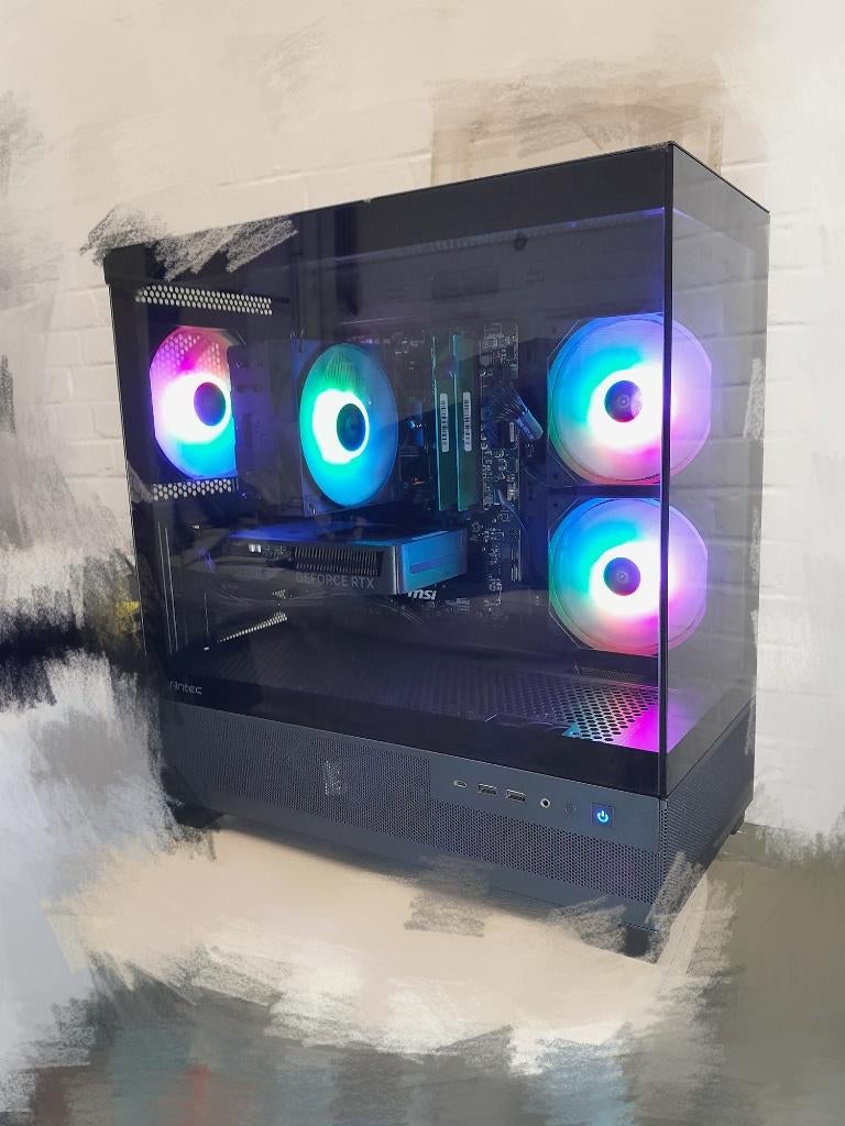 Gaming PC Ryzen7 5700X/RTX5060/16Go/1T/RGB/CyberPunk2077, Enlèvement, Reconditionné, 8-core