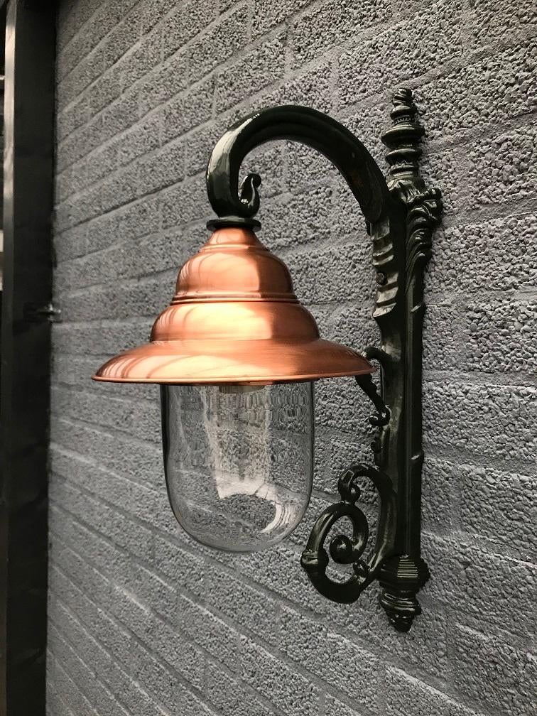 Nostalgische wandlamp Vera in de kleur groen, Antiek en Kunst, Ophalen of Verzenden