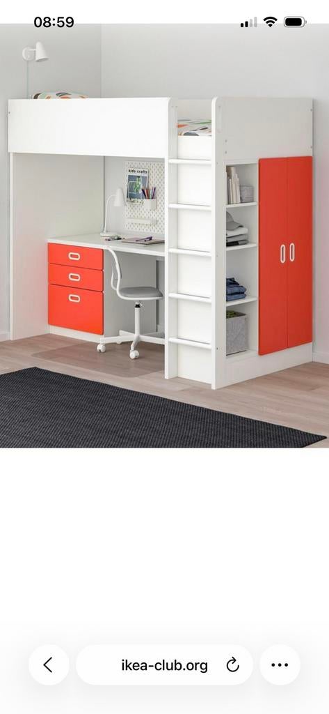 IKEA kinderbed met bureau in zeer goede staat, Ophalen of Verzenden, Zo goed als nieuw