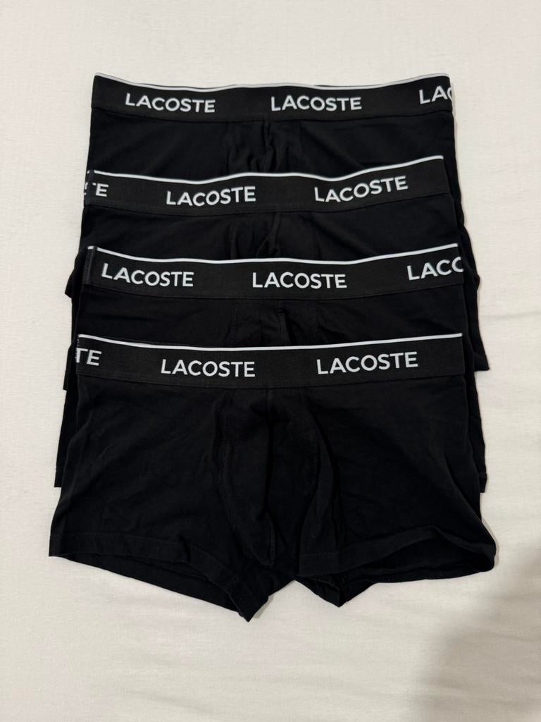 Lot 4 boxers homme neufs LACOSTE taille L, Ophalen, Zwart, Boxer