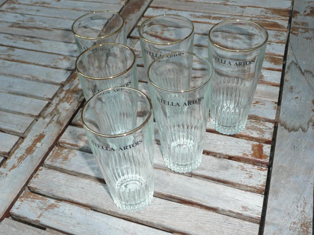 6 bierglazen Stella Artois, Verzamelen, Ophalen of Verzenden, Zo goed als nieuw, Glas of Glazen, Stella Artois