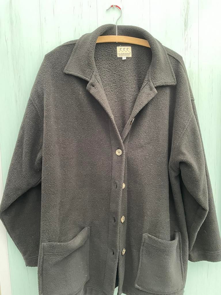 Mooie zwarte fleece dames merk La Gaviotta t L, Ophalen