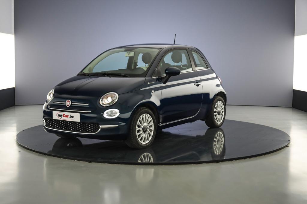 Fiat 500 Dolcevita 1.0i Hybrid // Panodak, Apple Carplay, 4 zetels, Blauw, Bedrijf, Handgeschakeld