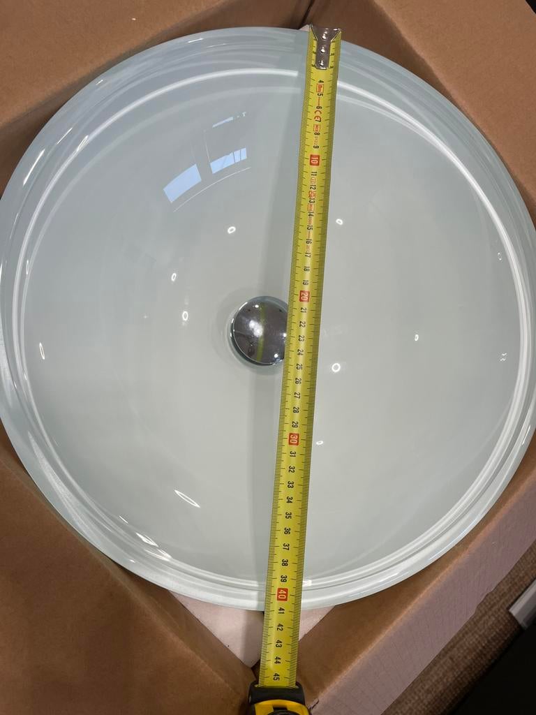 Vasque / évier / lavabo à poser en verre laqué, Bricolage & Construction, Enlèvement, Comme neuf, Verre, Lavabo