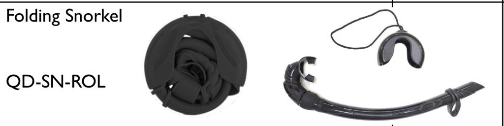 Folding  Snorkel Black nieuw aan 18,95€ - Ecocheques, Watersport en Boten, Duiken, Nieuw, Duikbril of Snorkel, Ophalen of Verzenden