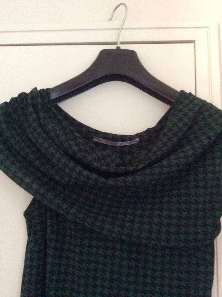 Cora Kemperman lichte jurk zwart groen pied de poule M, Kleding | Dames, Jurken, Maat 38/40 (M), Overige kleuren, Ophalen of Verzenden