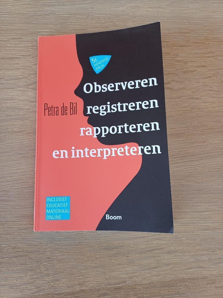 Observeren, registreren, rapporteren en interpreteren, Boeken, Ophalen of Verzenden, Gelezen, Hogeschool, Boom