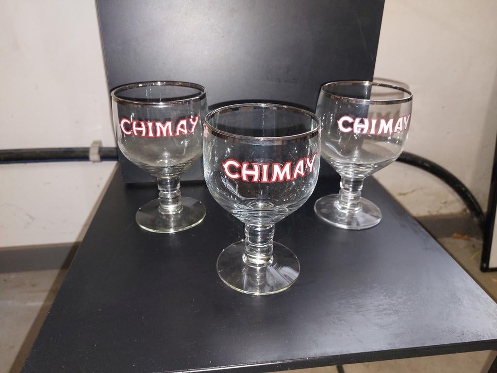 Chimay glazen, Ophalen of Verzenden, Zo goed als nieuw, Bierglas