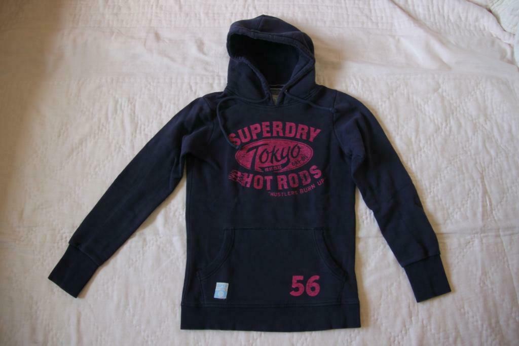 Sweater - Hoodie bleu foncé dames 'Superdry', T: Small, Enlèvement ou Envoi, Superdry, Taille 36 (S), Porté