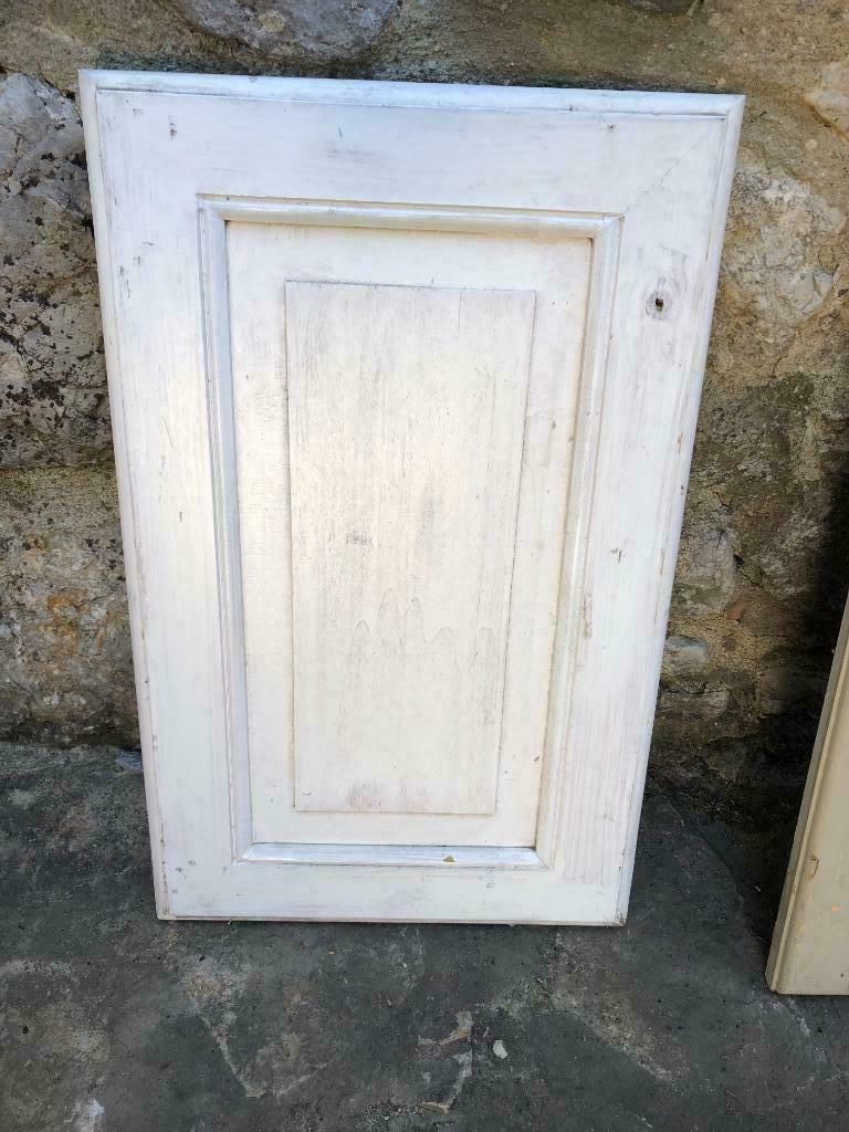 2 Portes d'armoires en bois plein 29/70 et 37/59,5cm Vintage, Bricolage & Construction, Moins de 75 cm, Utilisé, Autres types