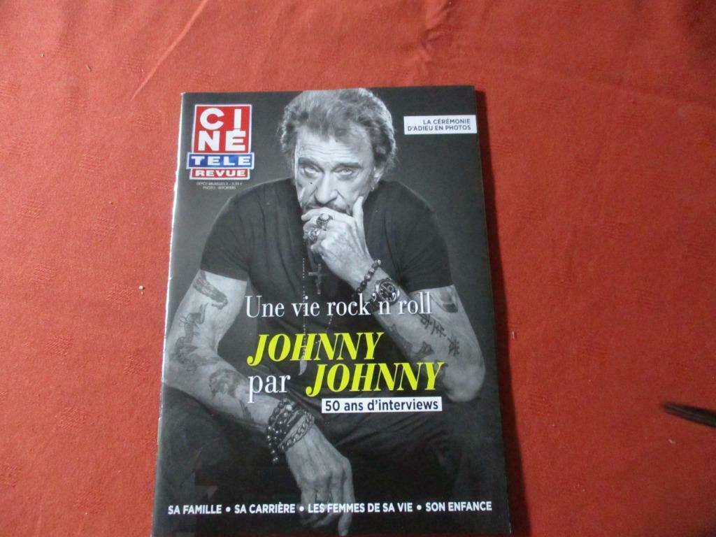 CINE TELE REVUE.  JOHNNY., Ophalen of Verzenden, Zo goed als nieuw, Gossip of Showbizz