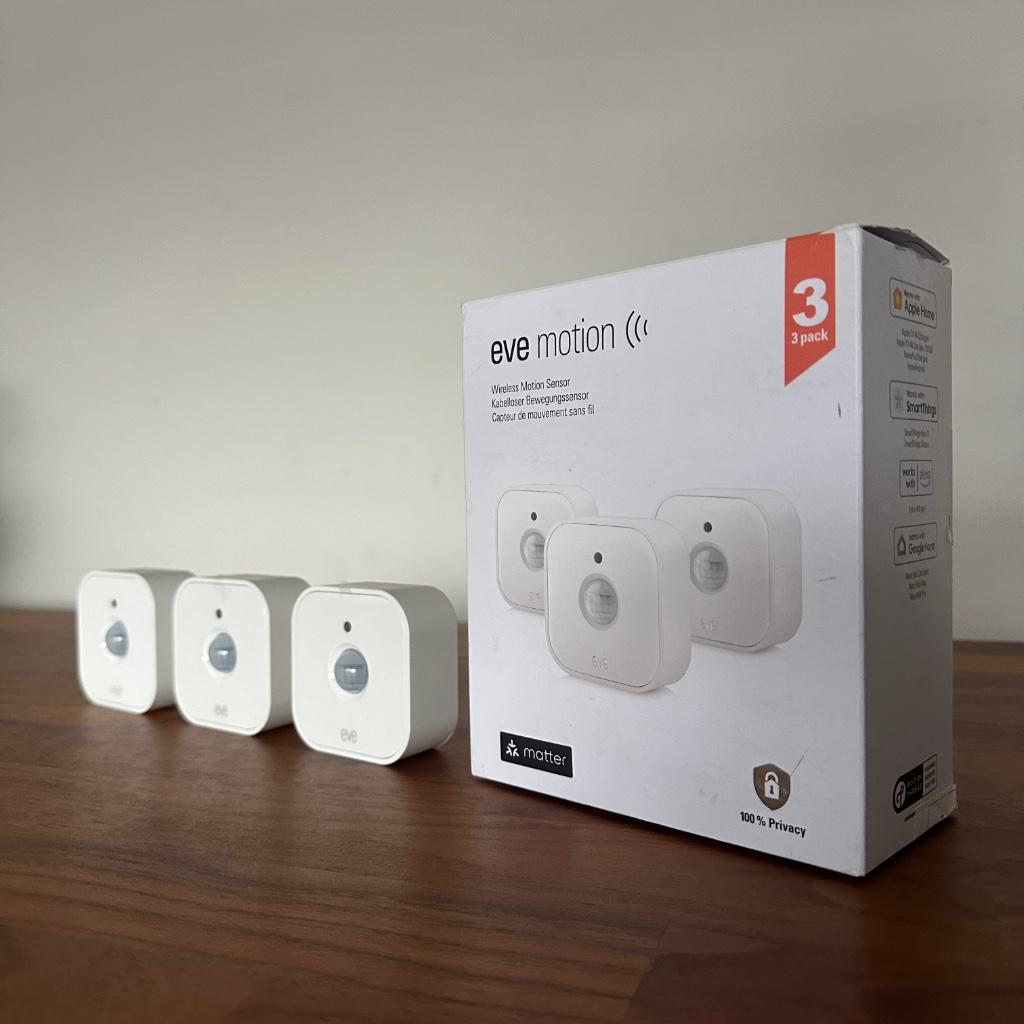 Eve motion 3 pack - Matter bewegingsmelder Homekit, Google, Ophalen of Verzenden, Zo goed als nieuw, Overige typen
