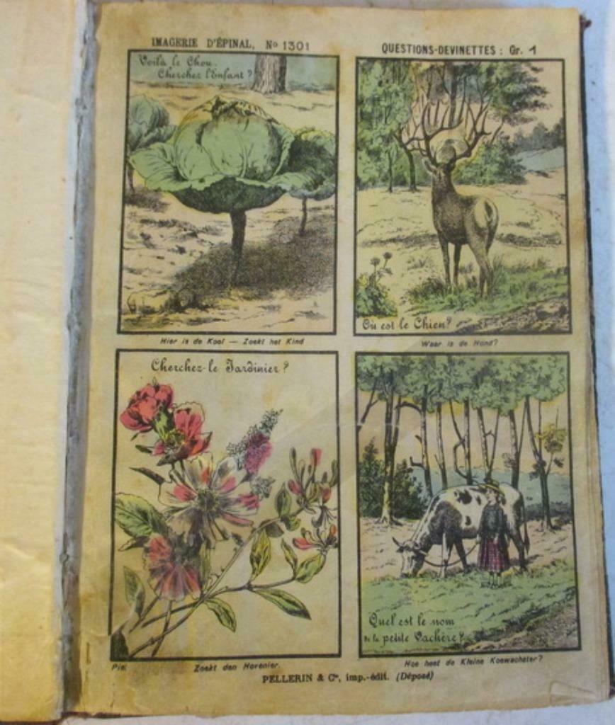 Imagerie Epinal interroge les questions et énigmes de Devine, Envoi, Avant 1920
