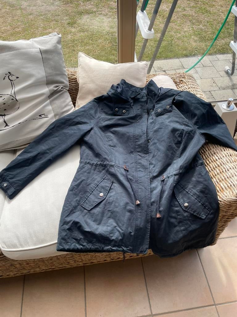 Parka regenjas - maat 44/46, Ophalen of Verzenden, Zo goed als nieuw, Maat 46/48 (XL) of groter, Blauw