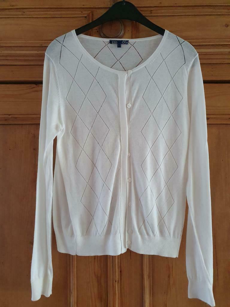 Offwhite mooie cardigan lange mouw maat S GSP E5-mode, Enlèvement ou Envoi, Neuf, Taille 36 (S), Blanc