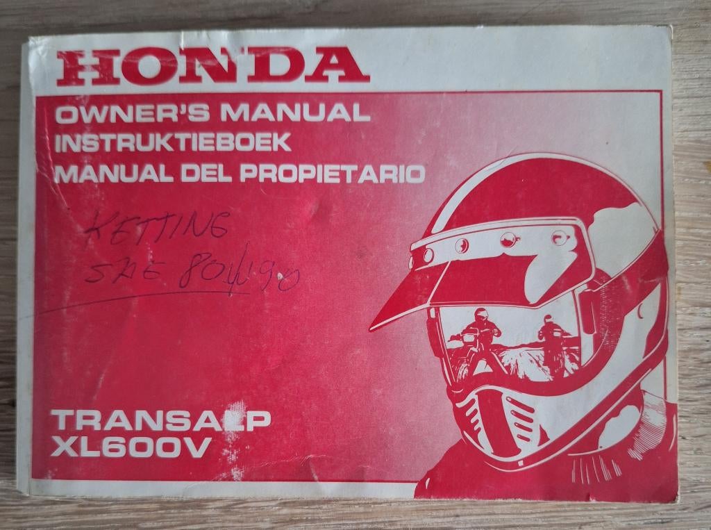 Originele Honda Transalp XL600V Instructieboek, Motoren, Ophalen of Verzenden, Honda