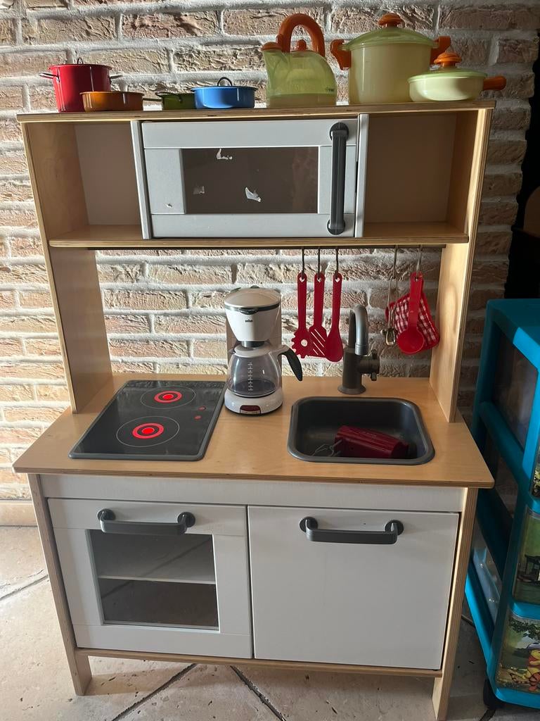 Ikea keukentje met heel veel toebehoren + ladeblok, Ophalen, Gebruikt, Hout, Speelkeuken