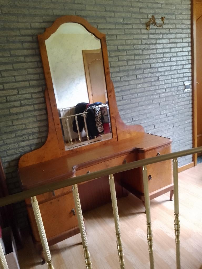 kaptafel notelaar ;vintage slaapkamer, Enlèvement