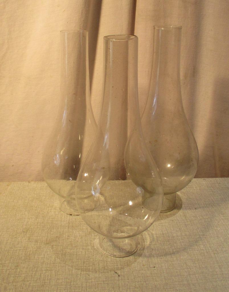 3 beaux abat-jours / flacons en verre ancien - 27H et 4.5D, Enlèvement ou Envoi, Comme neuf