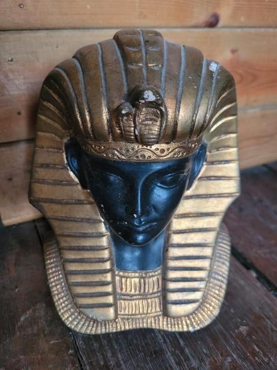 Begrafenismasker Toetanchamon 20 cm hoog, Antiek en Kunst, Ophalen