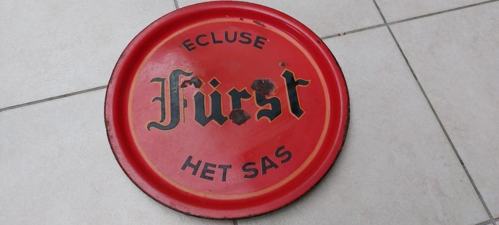 Emaillebord brouwerij Ecluse Furst Het Sas, Enlèvement ou Envoi, Comme neuf, Panneau, Plaque ou Plaquette publicitaire, Autres marques