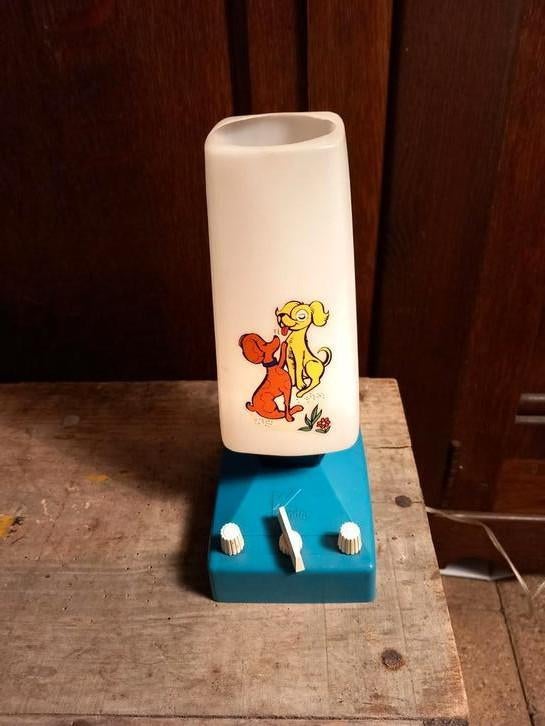 Lampe de chevet enfant vintage avec boite à musique, Enlèvement ou Envoi, Utilisé, Lampe